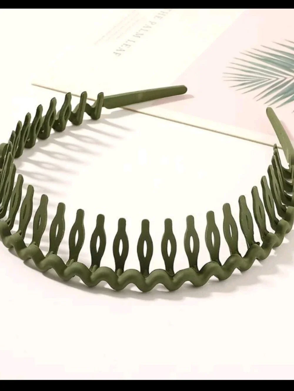 Olive Green Sculpted Wave Headband - Women Accessories